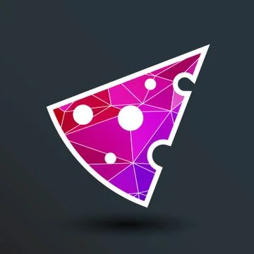 Piece of cheese vector template icon logo Ilustración de archivo