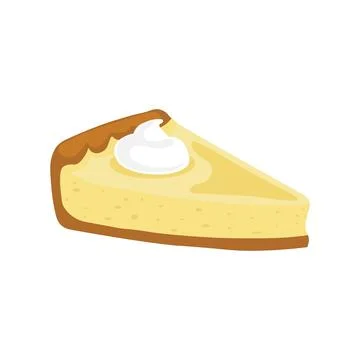 Piece of cheesecake cake Stock Illustration
