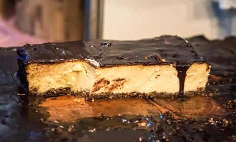Piece of cheesecake Stock Photos