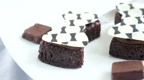 A piece of chocolate cake 스톡 동영상 60304432