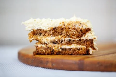 A piece of chocolate cake with mint on the table, close-up Stock Photos