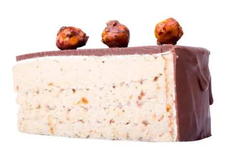Piece of chocolate cake Stock Photos