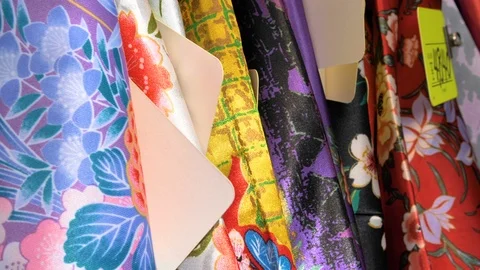 The piece of cloth displayed inside the Senso-ji Temple in Tokyo Japan Stock Footage 121386286