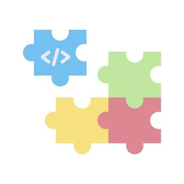 Piece of Code icon vector image. Stock Illustration