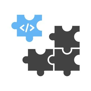 Piece of Code icon vector image. 스톡 일러스트