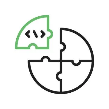 Piece of Code icon vector image. 스톡 일러스트