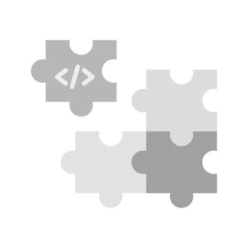 Piece of Code icon vector image. Stock Illustration