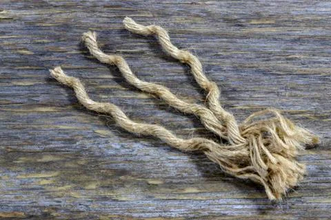 A piece of cropped rope. Stock Photos