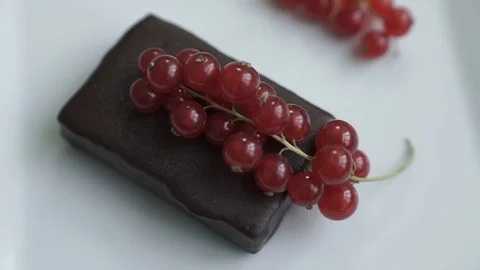 A piece of currant cake Stock Footage 98786080