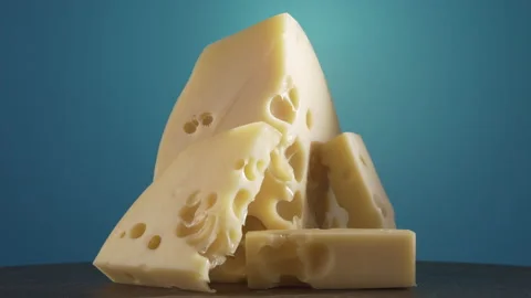 Piece of delicious cheese close-up Stock Footage 134938149