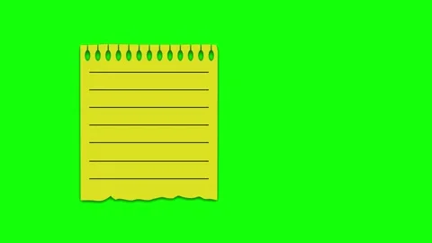 Piece Dynamic with Paper on Green Screen Chroma Key Background Stock Footage 337178980