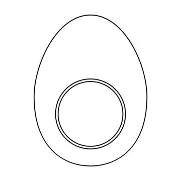 Piece egg black color path icon . イラスト素材