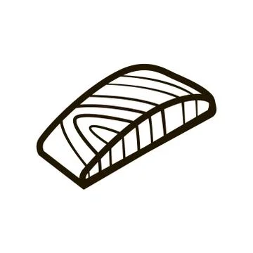 Piece of fish icon in trendy flat style isolated. EPS 10. Stock Illustration