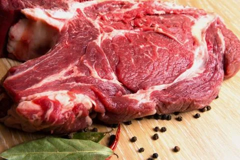 Piece of fresh meat - beef Stock Photos