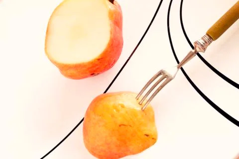 Piece of fresh pear Stock Photos