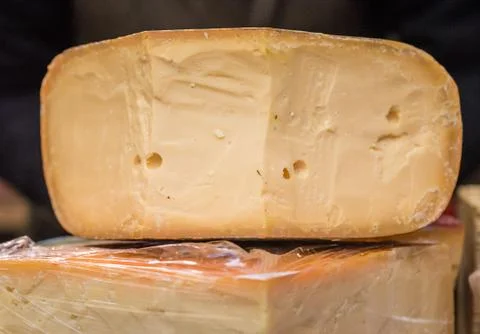 Piece of hard cheese Foto stock