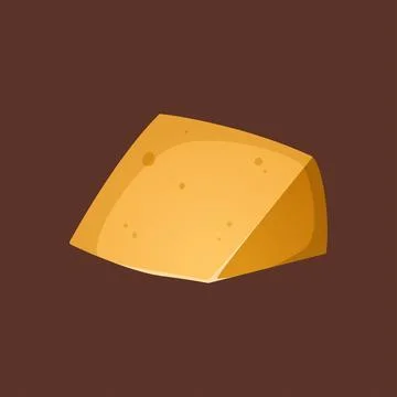 Piece of hard fine cheese. Vector illustration. Cheddar in a realistic styl.. Stock Illustration