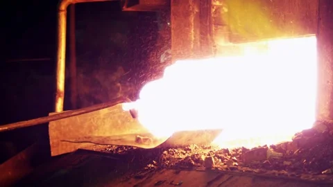 A piece of hot metal Stock Footage 72634153