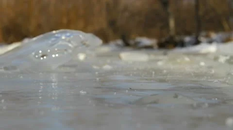 Piece of ice Stock Footage 10571160