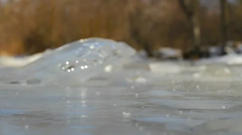 Piece of ice Stock Footage 10571161