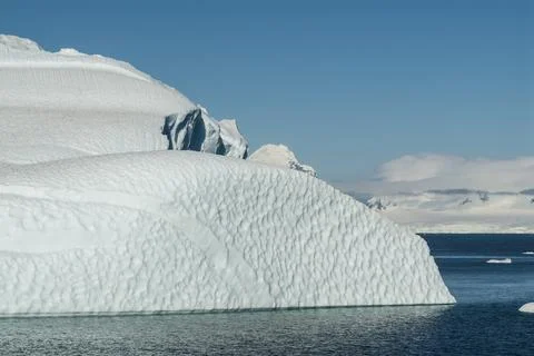 Piece of ice stranded on the beach in Neko Harbour,Antarctica. Stock Photos