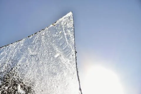 A piece of ice from the sun. Stock Photos