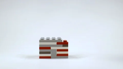 Piece lego puzzle toy block Stock Footage