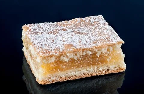Piece of lemon pie Stock Photos