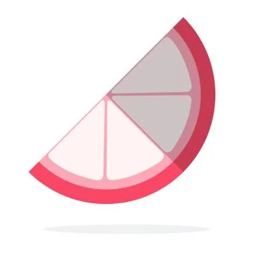 Piece of lychee fruit vector flat isolated Stock Illustration