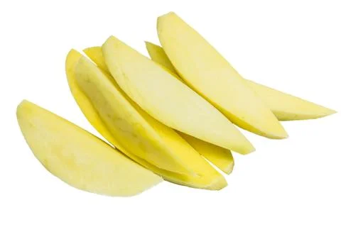 A piece of mango isolated on white background Stock Photos