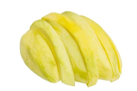 A piece of mango isolated on white background Stock Photos