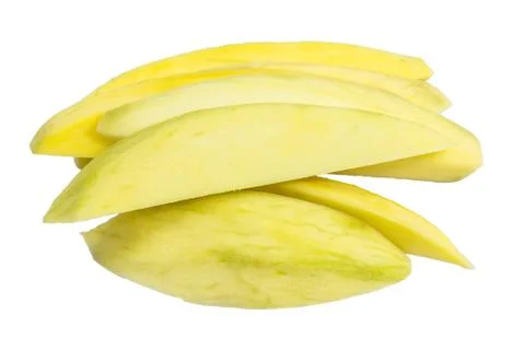 A piece of mango isolated on white background Stock-Fotos