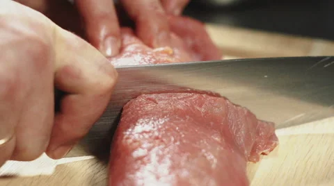 A piece of meat to cook the steak Stock Footage 52779357
