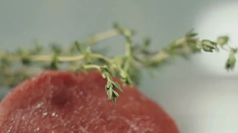A piece of meat to cook the steak Stock Footage 53517820