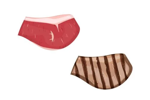 A piece of meat. Stock Illustration