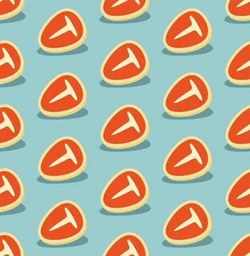 Piece of meat pattern seamless. Raw chop background. Meat texture Stock Illustration