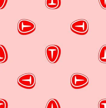 Piece of meat pattern seamless. Raw chop background. Meat texture Illustrazione stock