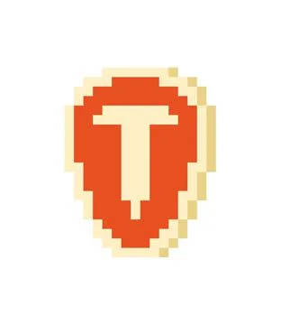 Piece of meat pixel art. Raw chop 8 bit. pixelated Vector illustration Stock-Illustration