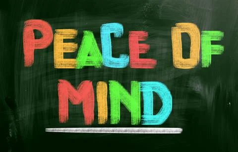 Piece of mind concept Stock Illustration