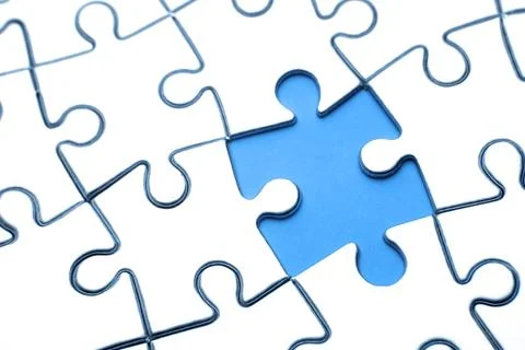 Piece missing from jigsaw puzzle 스톡 사진