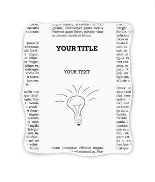 Piece of newspaper Illustrazione stock