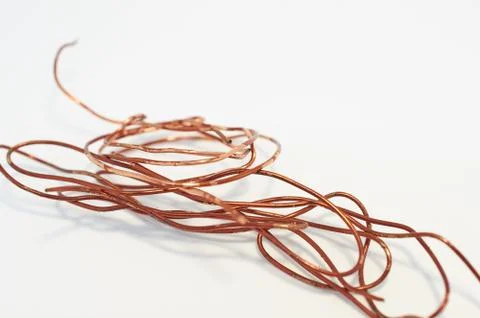 Piece of old rusty twisted wire Stock Photos