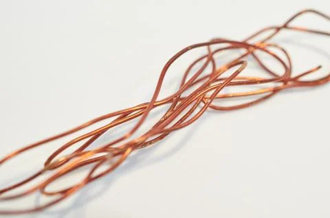 Piece of old rusty twisted wire Stock Photos