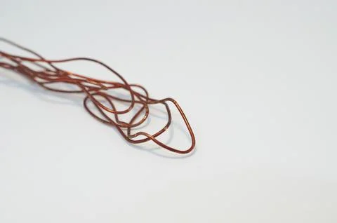 Piece of old rusty twisted wire Stock Photos