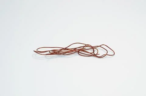 Piece of old rusty twisted wire Stock Photos