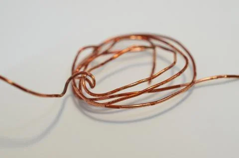 Piece of old rusty twisted wire Stock Photos
