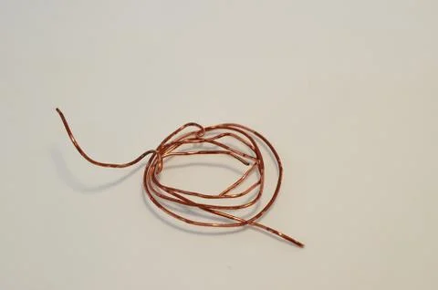 Piece of old rusty twisted wire Stock Photos