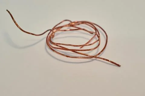 Piece of old rusty twisted wire Stock Photos