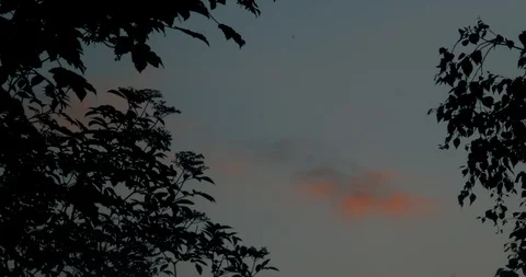 A piece of orange cloud moves across the frame Stock Footage 90952175