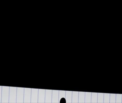 Piece of paper appears from bottom of screen to a lower third graphic. Stock Footage 7750433